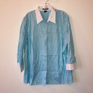 Lauren Ralph Lauren Blue Stripped Blouse